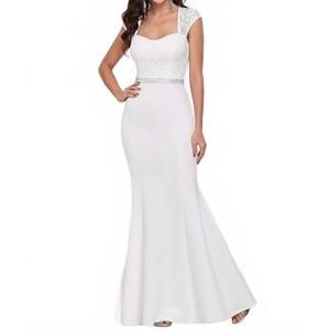NEW EVER-PRETTY cap sleeve sweetheart mermaid style wedding dress in cream